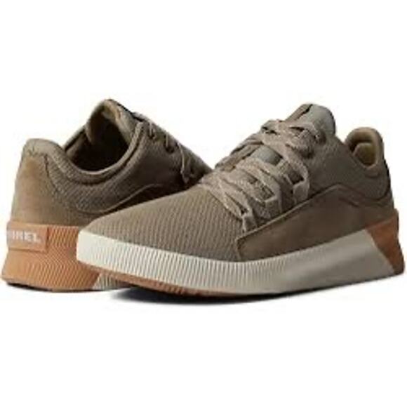 Women’s Sorel Out N About Plus Low Rise Sneaker Olive Green Size 7.5 - Picture 1 of 7